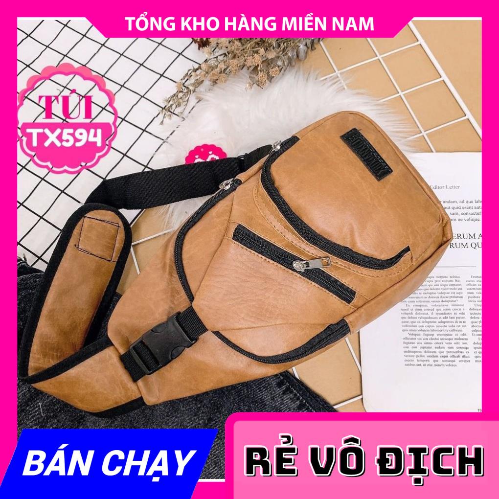 TÚI ĐEO CHÉO DA CHO NAM TX594 ⚡ẢNH THẬT⚡ TÚI CHÉO NAM NỮ