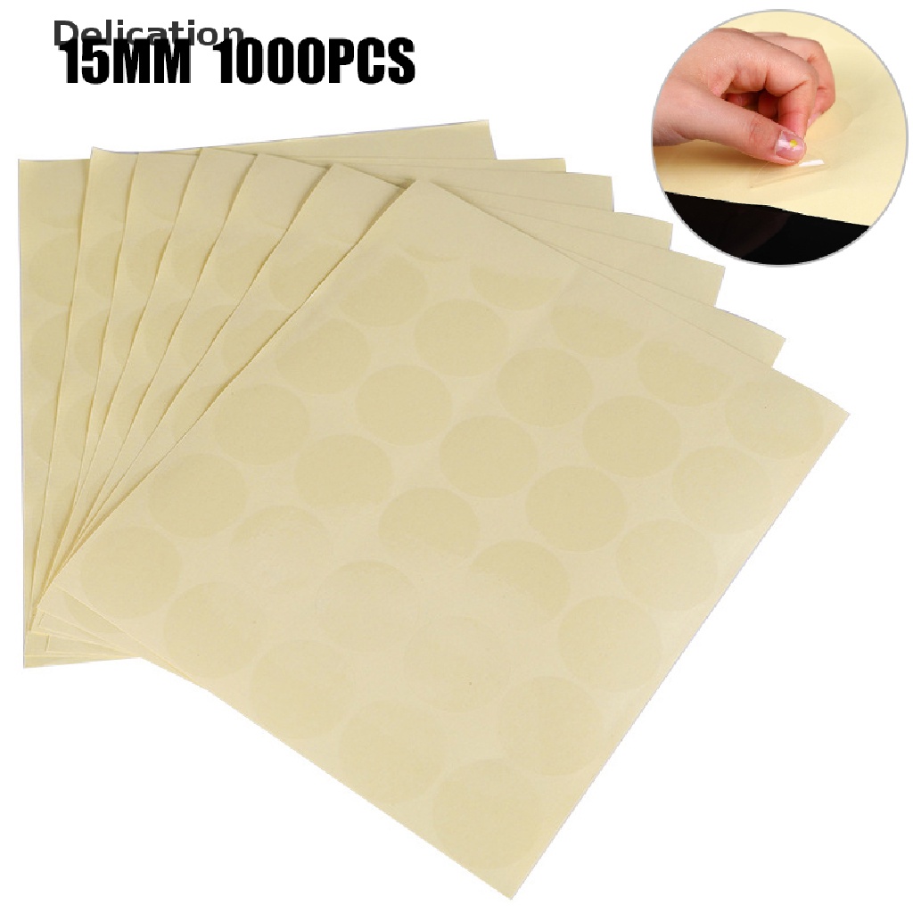 Set 1000 Nhãn Dán Tròn 15MM Bằng PVC Trong Suốt