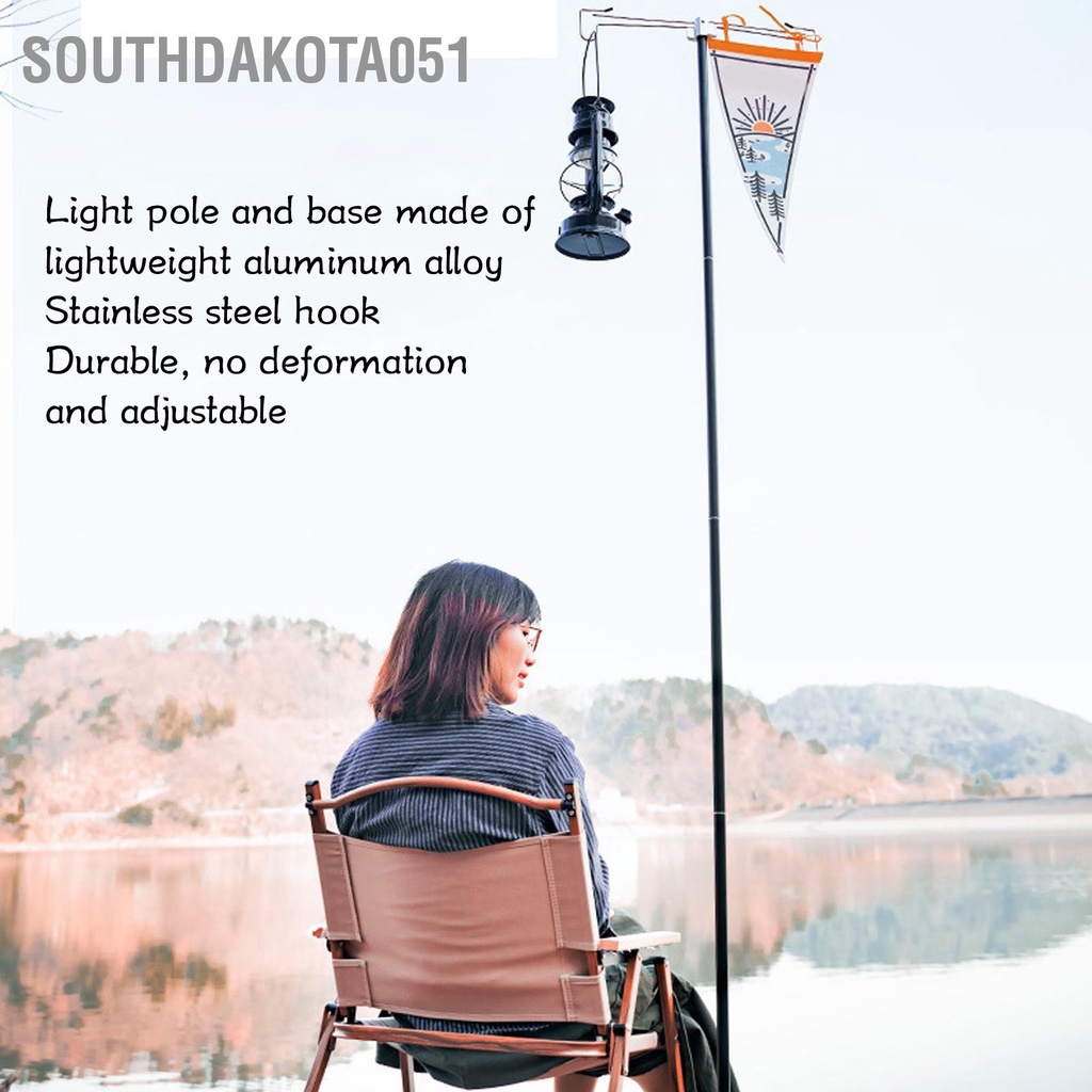 Giá Đỡ Đèn Lồng Bằng Hợp Kim Nhôm Gọn Nhẹ Có Thể Gấp Gọn Kèm Túi Đựng Cho Hoạt Động Ngoà