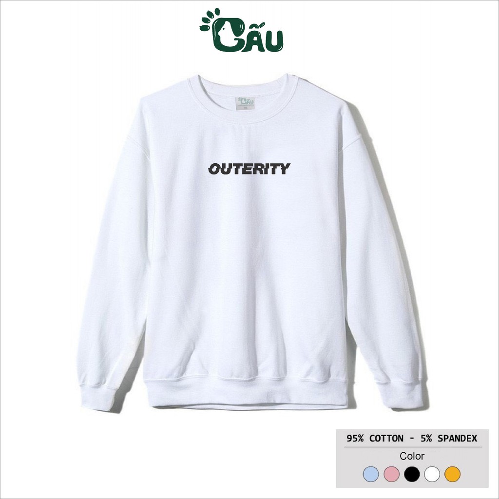 Áo sweater vải thu đông co dãn, dày dặn mềm mịn form rộng phong cách Unisex - Sweater OUTERITY