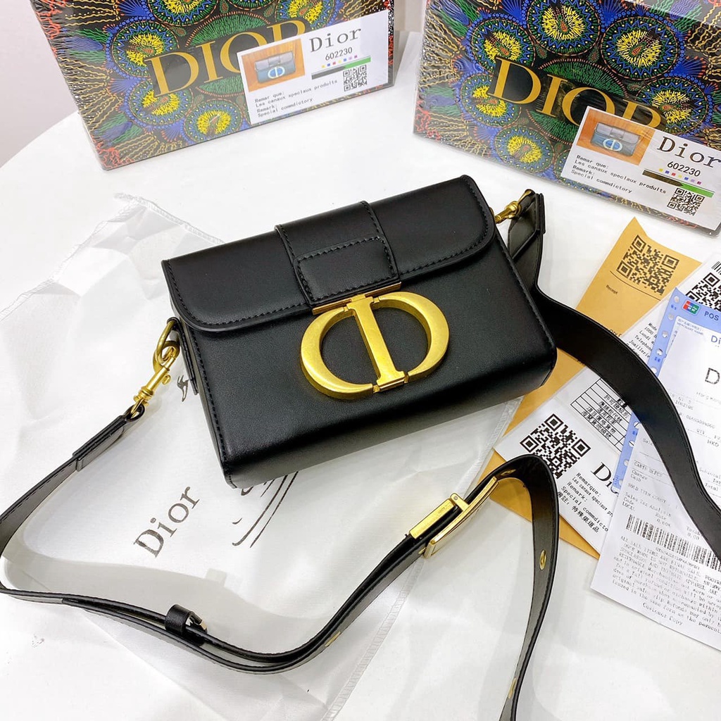 Túi đeo chéo chữ CD size 18cm fullbox dây bản to