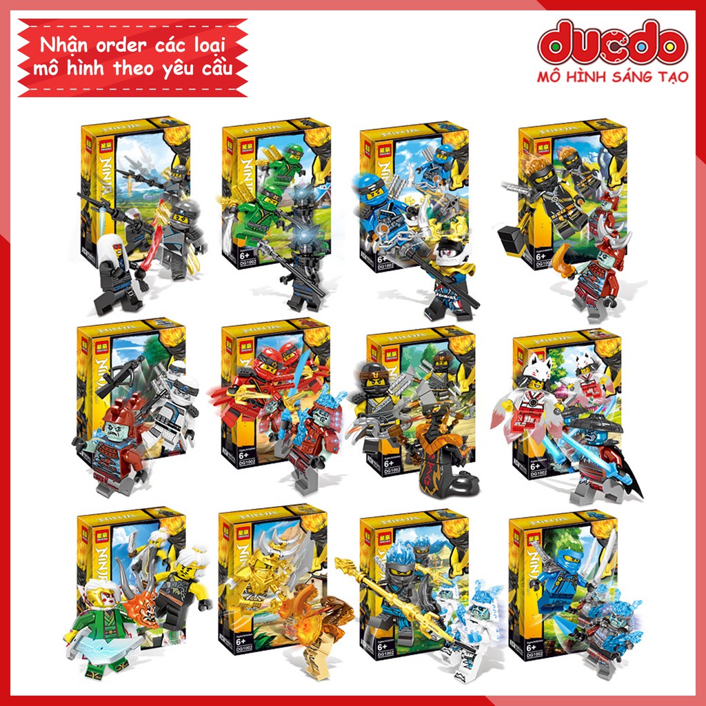 Combo 24 nhân vật Ninjago tuyệt đẹp - Đồ chơi Lắp ghép Xếp hình Minifigures Mini Ninja Mô hình LeLe DG1002