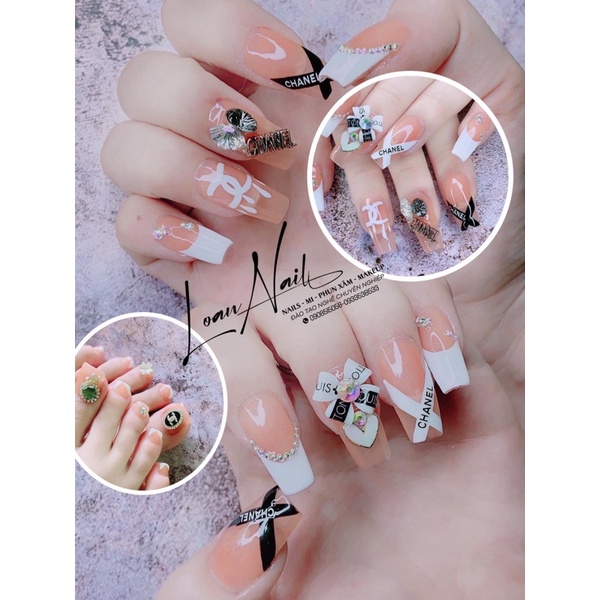 Nơ làm nails  .hoa bột dán stick .phụ kiện ngành nails