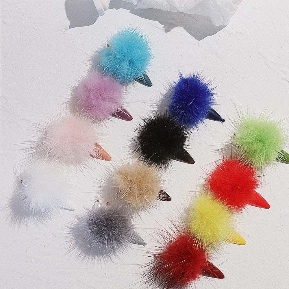 Phụ Kiện Quả Cầu Lông Xù Trang Trí Móng Tay Nghệ Thuật DIY