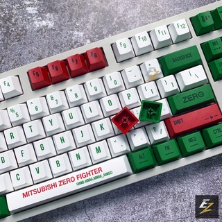 [Mã 99ELHA giảm 7% đơn 300K] Keycap MITSUBISHI ZERO Thick PBT Dyesub 108 Phím Cherry Profile [doloicomputer.vn]