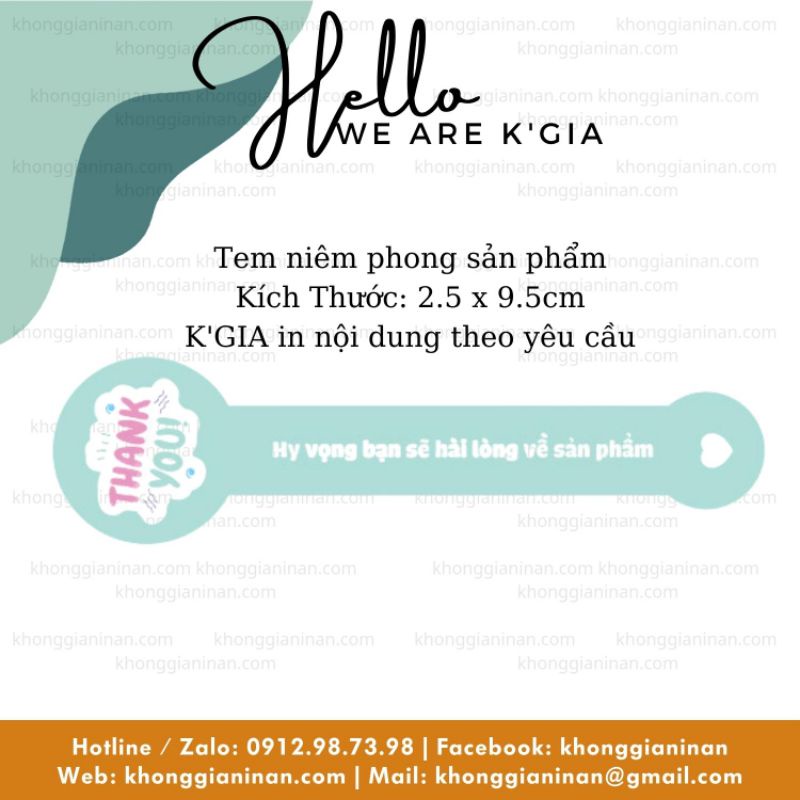 1000 tem niêm phong giấy in nội dung theo yêu cầu thiết kế in ấn bởi khonggianinan