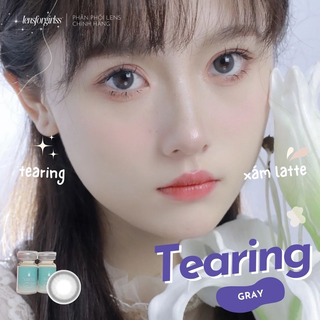 Kính áp tròng xám latte TEARING GRAY chính hãng Lensme | HSD 3-6 tháng