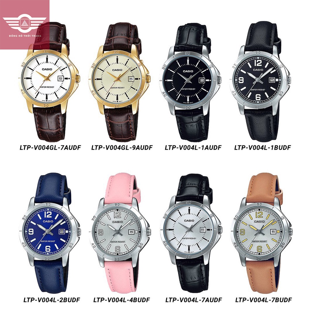 Đồng hồ nữ dây da chính hãng Casio Anh Khuê LTP-V004