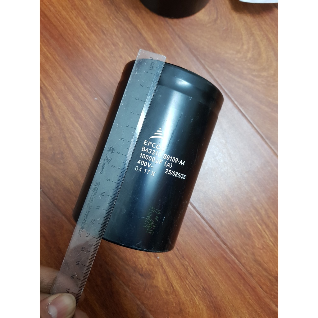 Tụ Điện 10000uF 400V hãng EPCOS kích thước 130x90mm hàng tháo máy