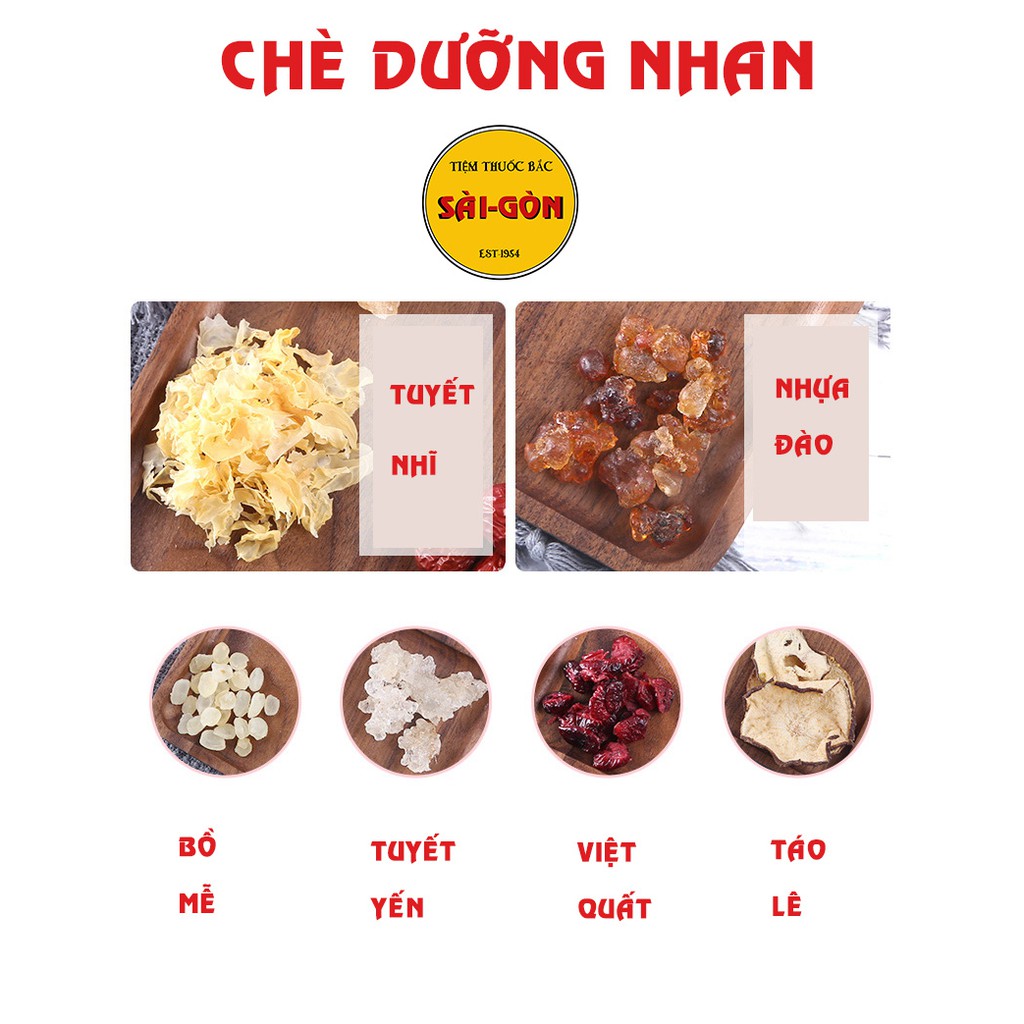 Chè Dưỡng Nhan 11 vị - Set nấu 2 chén