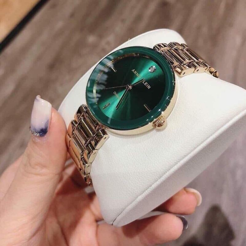 Đồng hồ nữ mặt xanh Anne klein 1362GNRG