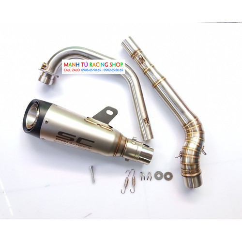 pô xe raider winner SC xéo hàng xịn cổ pô 2 khúc