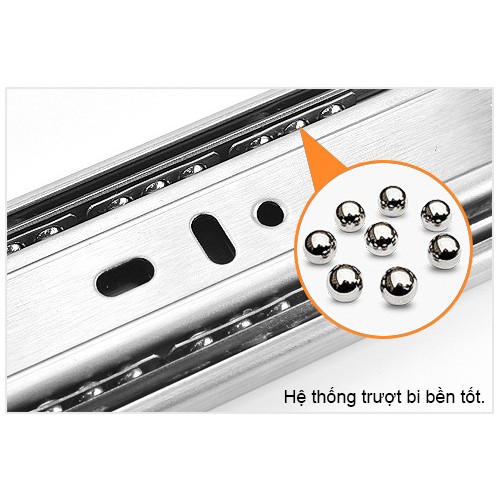 Bộ 2 Thanh Ray Trượt Gstar 3 Tầng Bảng 42mm Dày 1.2mm Cho Thợ Làm Tủ, Ngăn Kéo Tủ