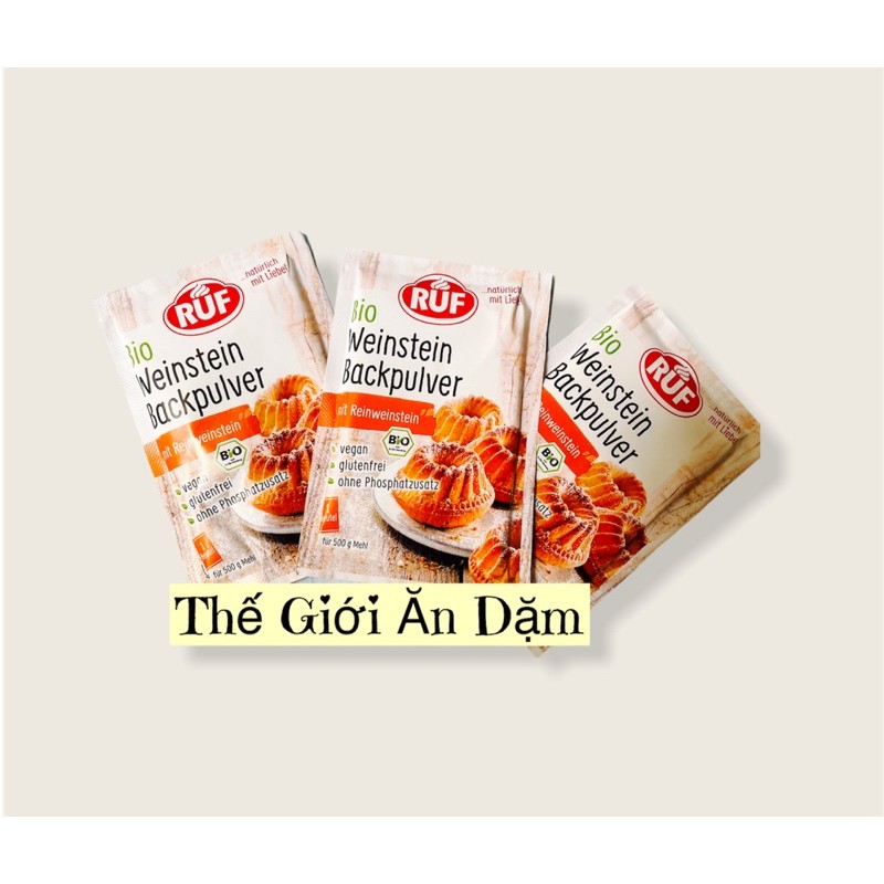 Sale date 11.2023 Bột Nở Hữu Cơ RUF BIO 20g