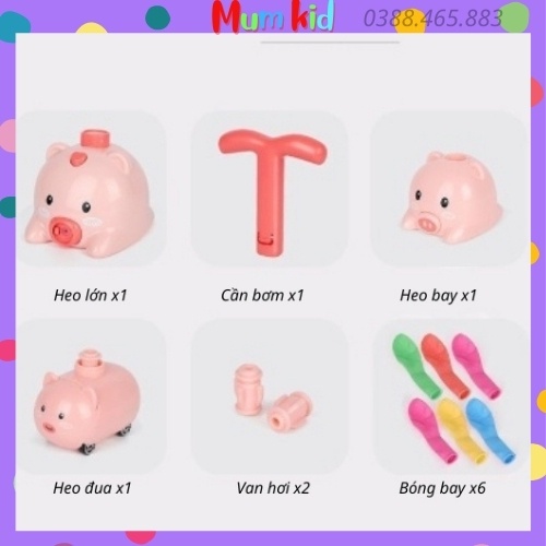 Đồ chơi trẻ em xe bơm bóng bay cho bé vui nhộn MUMKID 06