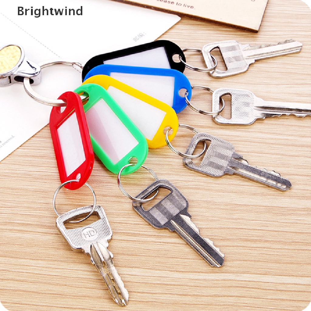 [Brightwind] Plastic Custom Split Ring ID Key Tags Key Chains Numbered Name Luggage Tags*10 Hot Sell