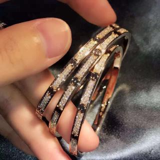 Vòng Tay Tình Yêu Kim Cương Vàng Hồng Nhỏ Pav Hộp