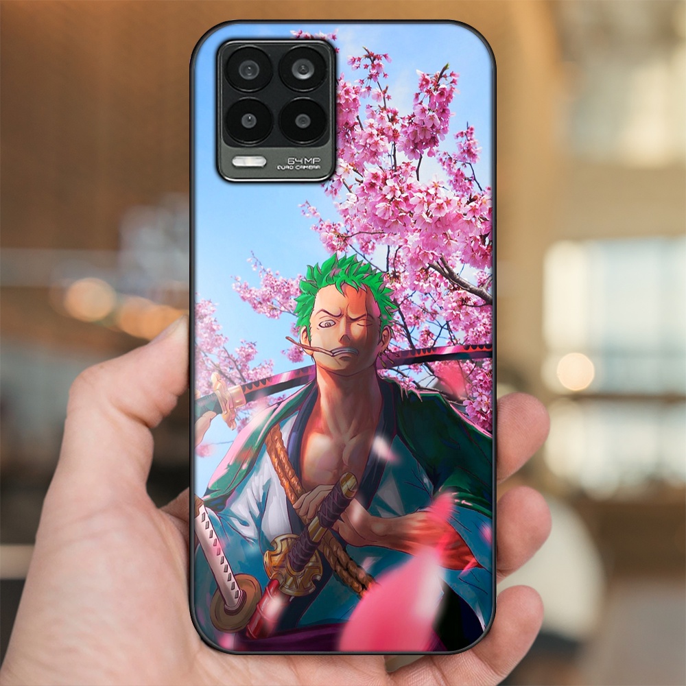 Ốp lưng Realme 8, 8 Pro viền đen in hình Zoro One Piece