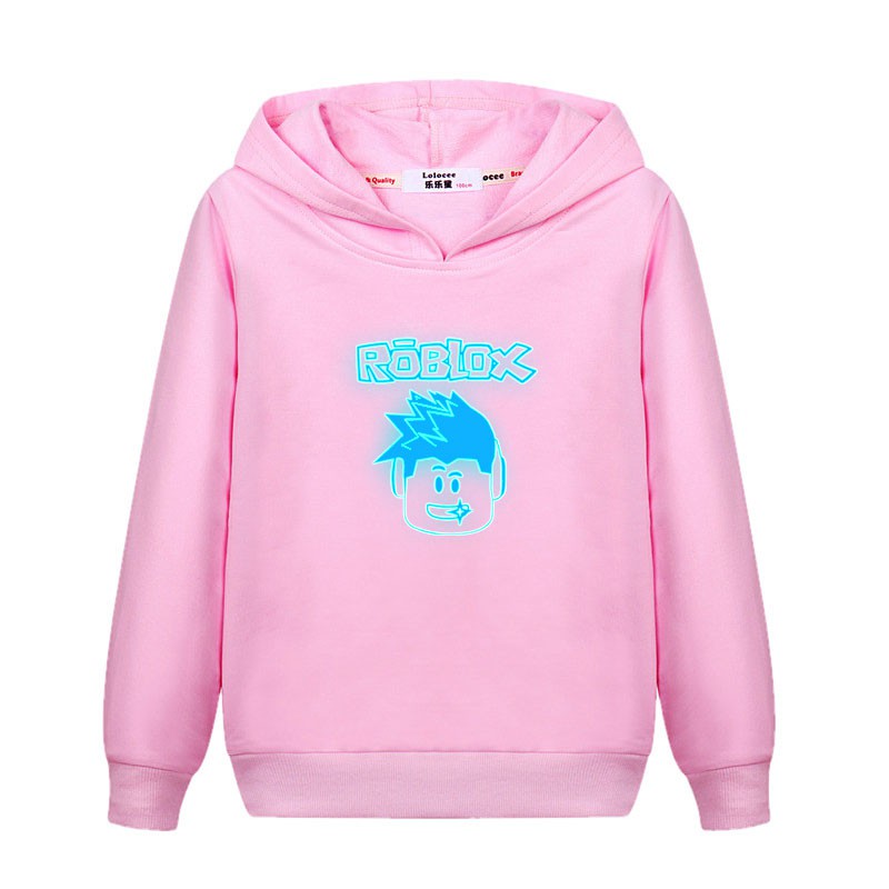 Áo hoodie tay dài in họa tiết Roblox dạ quang cho bé 2022