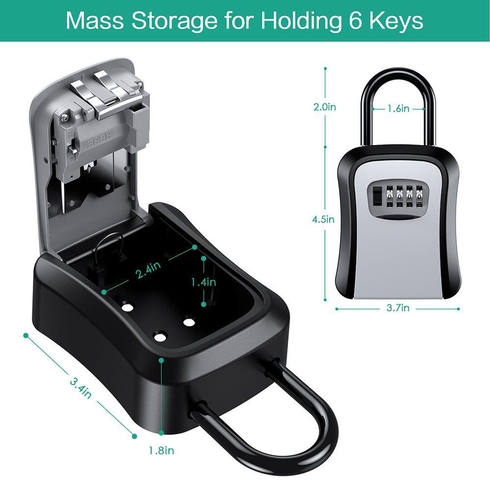 KUNHEV Hộp Đựng Chìa Khóa Gắn Tường Bằng Hợp Kim Nhôm Mới