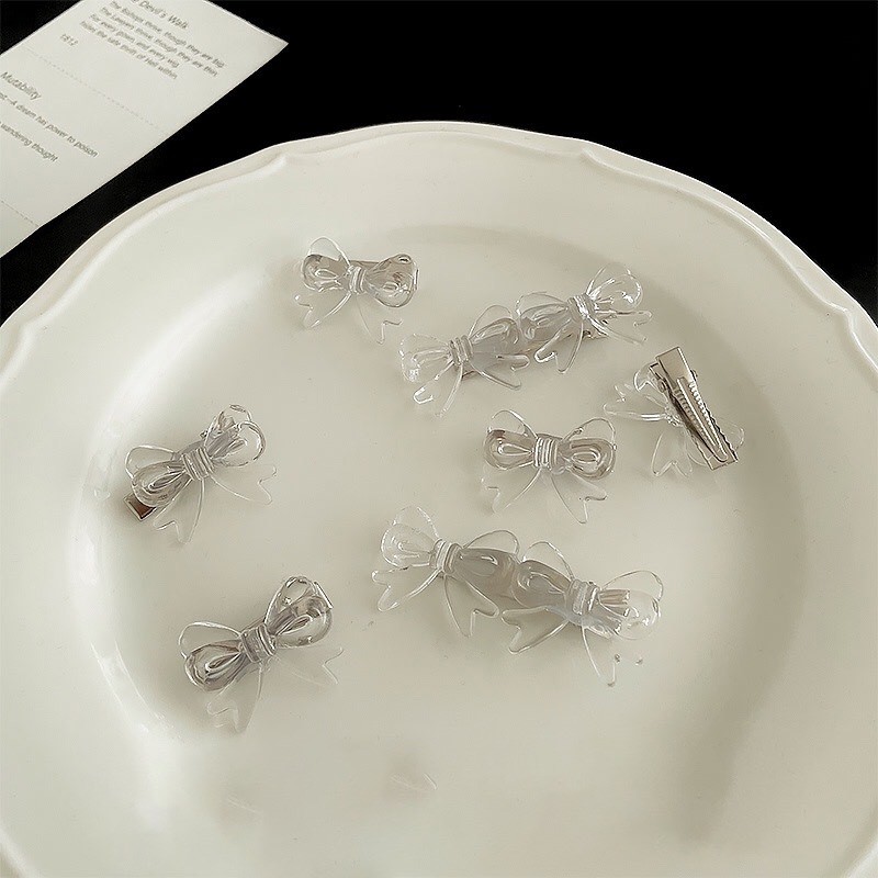 Kẹp tóc mỏ vịt hình nơ (kẹp tóc mái, nửa bên) phong cách Hàn Quốc Mua Tất (muatatshop)