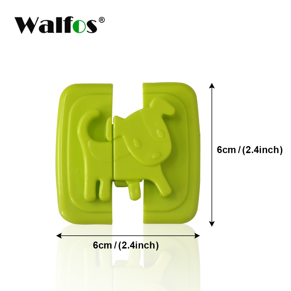 Khóa nhựa Walfos màu xanh lá cây 6 * 6cm