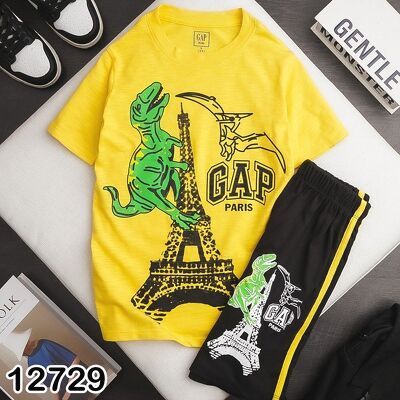 BỘ THUN NGẮN GAP BÉ TRAI IN HÌNH NHIỀU MẪU 19-60KG (LINK 2)