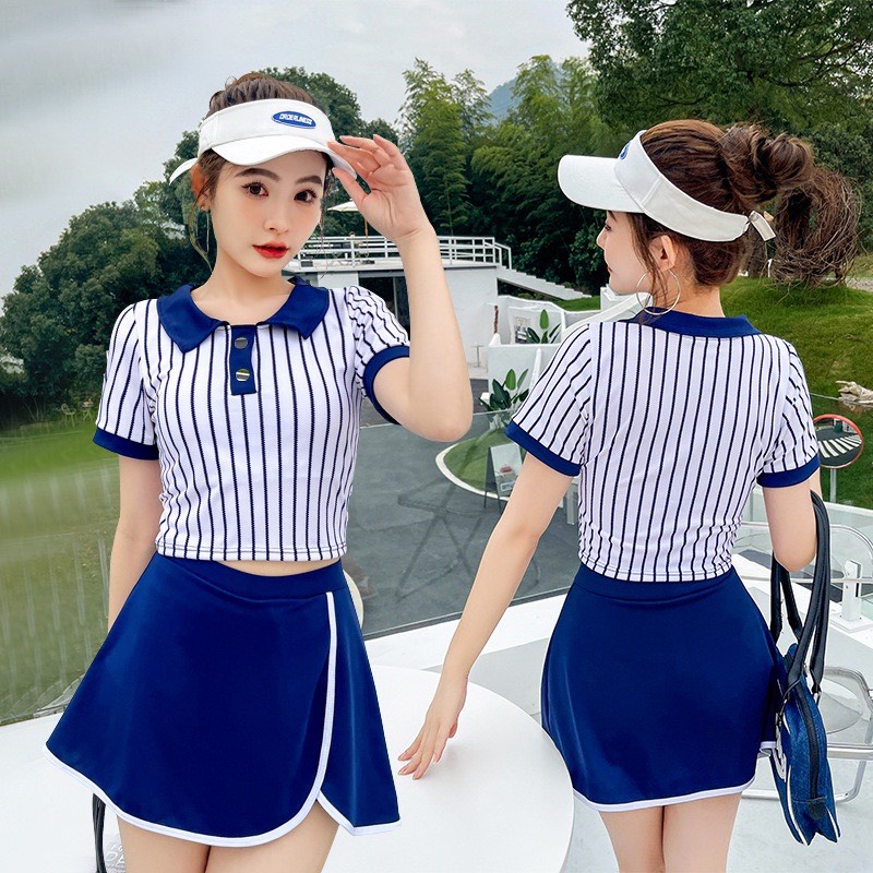 Bộ Đồ Bơi Hai Mảnh Chống Nắng Thời Trang Hàn Quốc Cho Nữ
