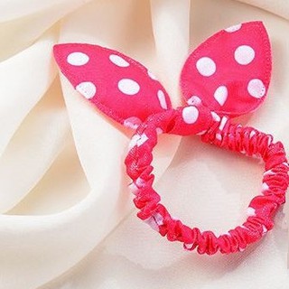 [BÁN TẶNG SALE 50%+] Dây buộc tóc Hàn Quốc tai thỏ màu hồng đường kính 6cm