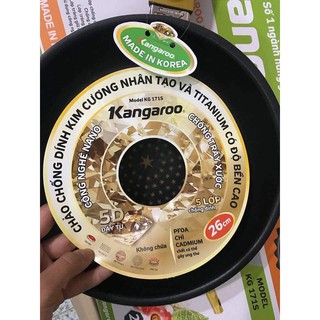 Chảo chống dính kim cương 5 lớp này của kagaroo size 26cm