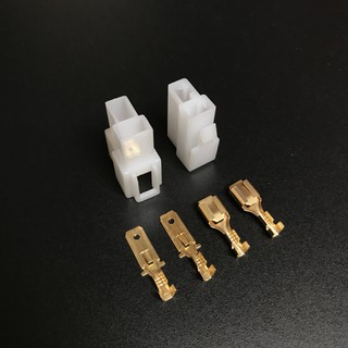 Giắc kết nối dây điện cỡ lớn 2 pin dùng đầu cos 6.3mm cho ô tô xe máy