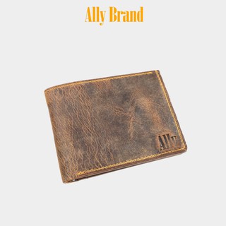Ví da nam ally brand da bò sáp wax handmade