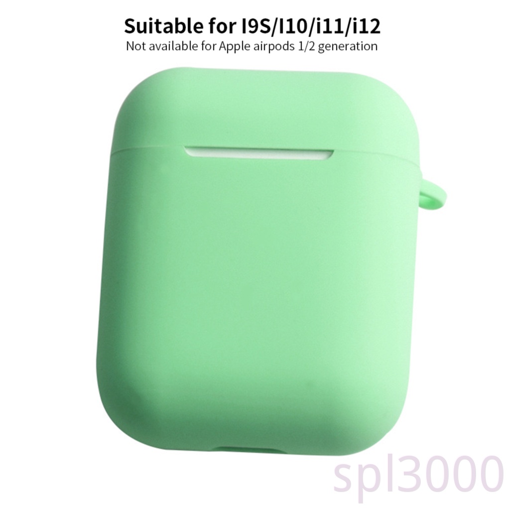 Vỏ bảo vệ hộp sạc tai nghe bluetooth không dây bằng silicon cho Airpods I9S/ I10/ I11/ I12