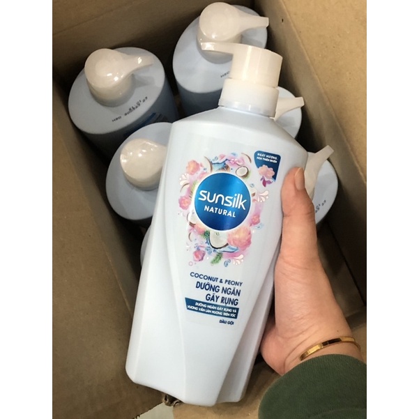 Dầu gội SUNSILK | Dầu gội SUNSILK Dưỡng Chất Thiên Nhiên Nước Dừa Và Hoa Mẫu Đơn 650g