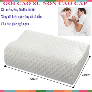 Gối Cao Su Non ZaZa Cao Cấp - Gối Cao Su Chông Ngáy Ngủ, Mềm Mại Cho Giấc Ngủ Êm Ái kích thước 50cm - 30cm