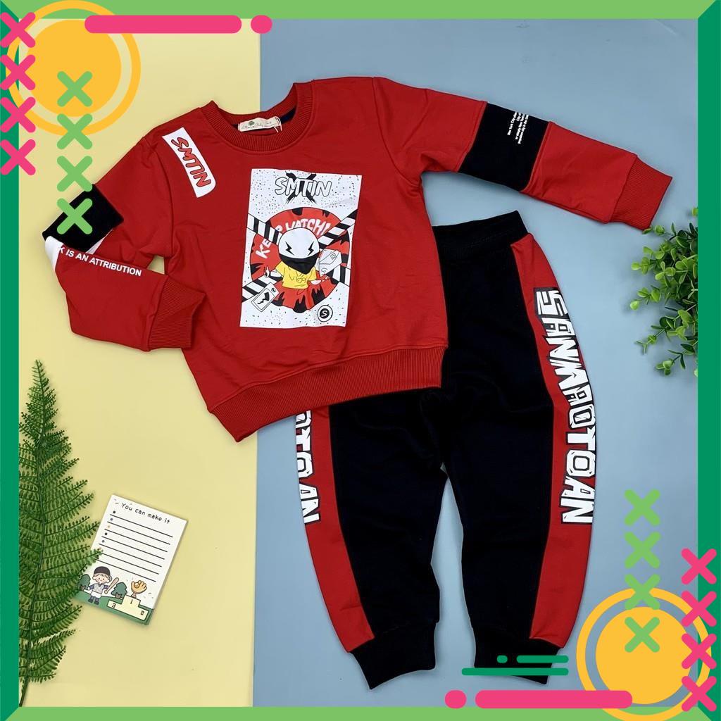 Thu đông: Bộ Nỉ Da Cá SMTIN Túi Hộp Tay BNDCBT05 Thương Hiệu Litibaby size 3-10, sành cho bạn từ 13kg đến 30kg