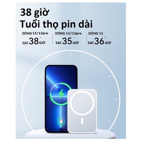 Sạc ko dây ,Kiêm Sạc Dự Phòng sạc ko dây táo 5W/15W-Hỗ Trợ Nhiều Thiết Bị-Bảo Hành 6 Tháng