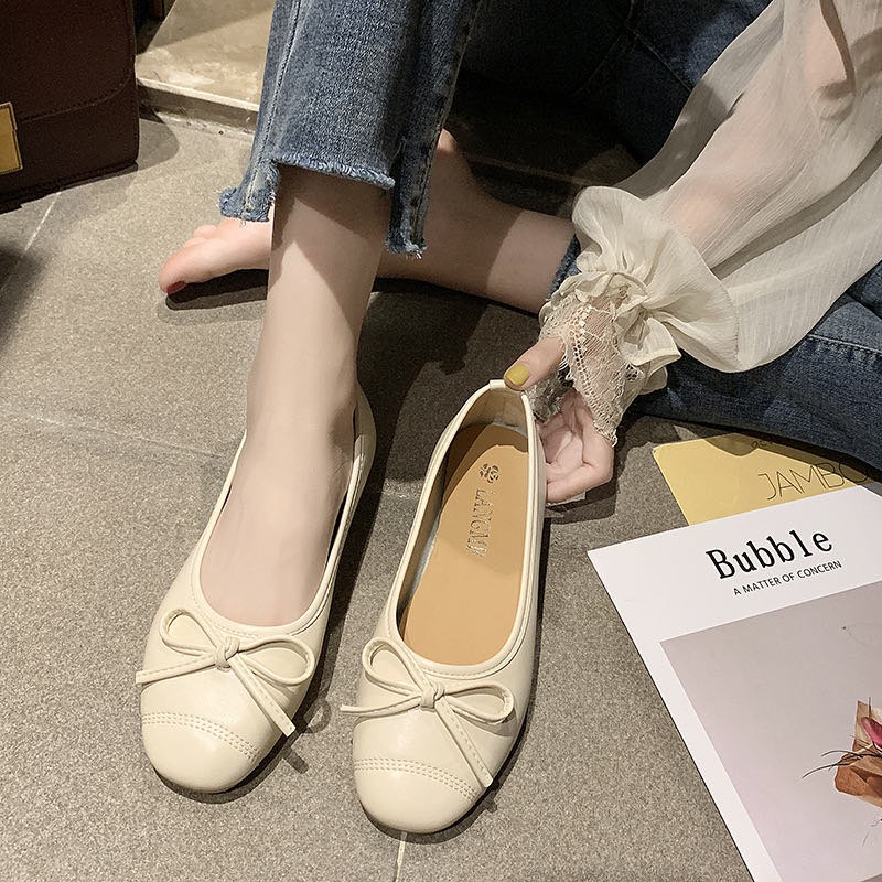 Giày Búp BêNơ Xinh Nữ Đẹp Bao Êm, Bao Mềm Với Nhiều Màu : Xanh, Be, Vàng, Hồng Size 35,38,39,40