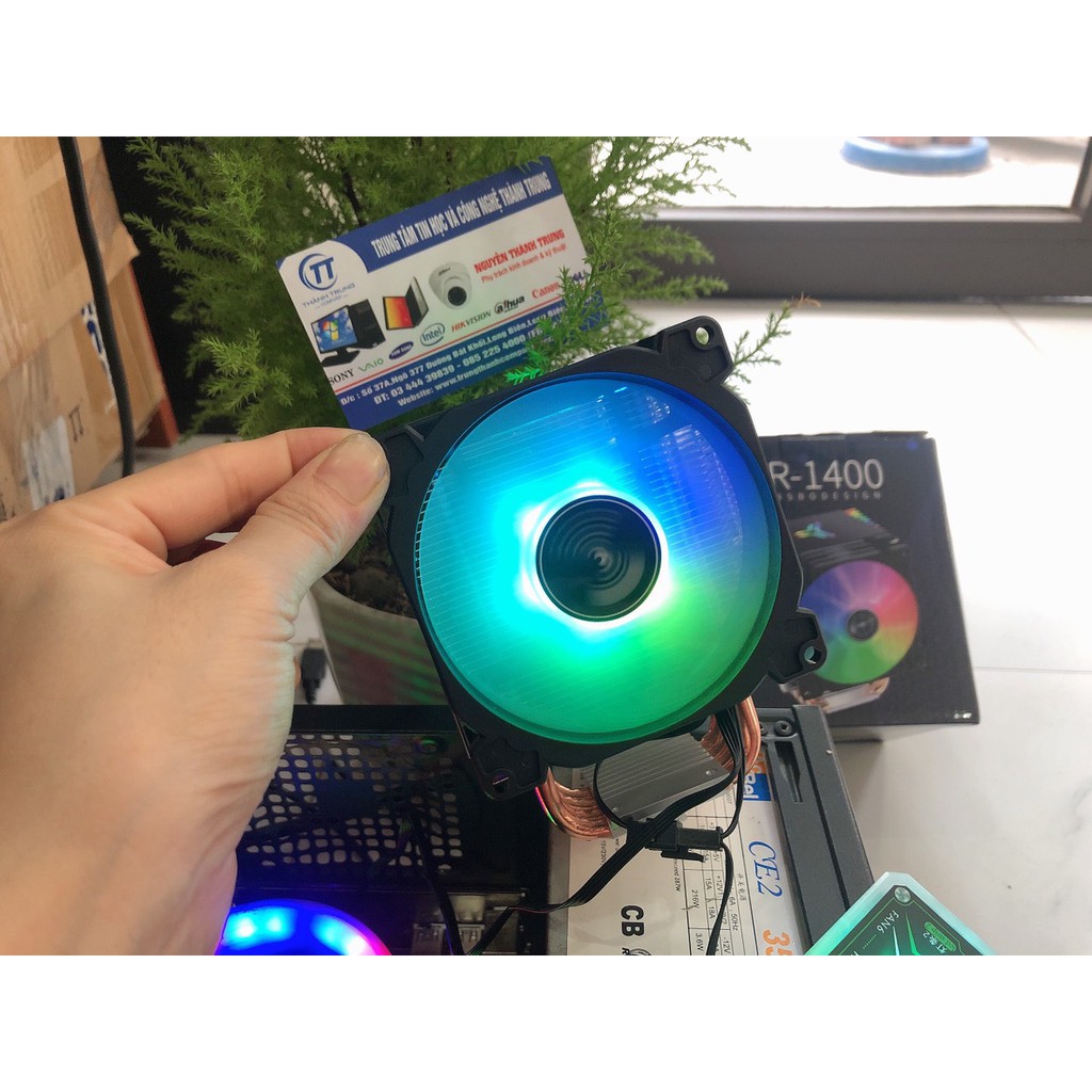 Fan CPU - Tản nhiệt khí CPU Jonsbo CR-1400 Led RGB - 4 ống đồng - Hỗ Trợ Đồng Bộ Mainboard / Bộ Hub Coolmoon