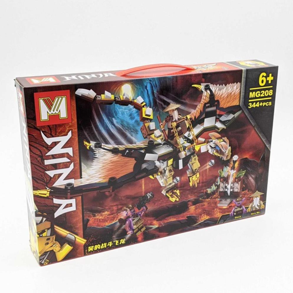 [Khai trương giảm giá] NINJAGO_Lego Ninja Cưỡi Rồng Vàng Siêu Cấp Chiến Đấu (344 miếng)