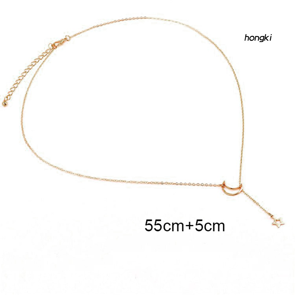 vòng cổ Hợp Kim Mặt Hình Mặt Trăng Và Ngôi Sao Thời Trang Dành Cho Nữ