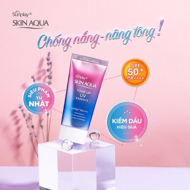 Kem chống nắng Sunplay Skin Aqua Tone Up UV Essence SPF50+/PA++++ 50g dành cho da thường và da khô