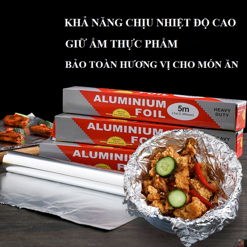 Giấy bạc nướng thực phẩm giấy nướng BBQ nướng thực phẩm nồi chiên không dầu nướng thịt cách nhiệt bọc thức ăn GB01