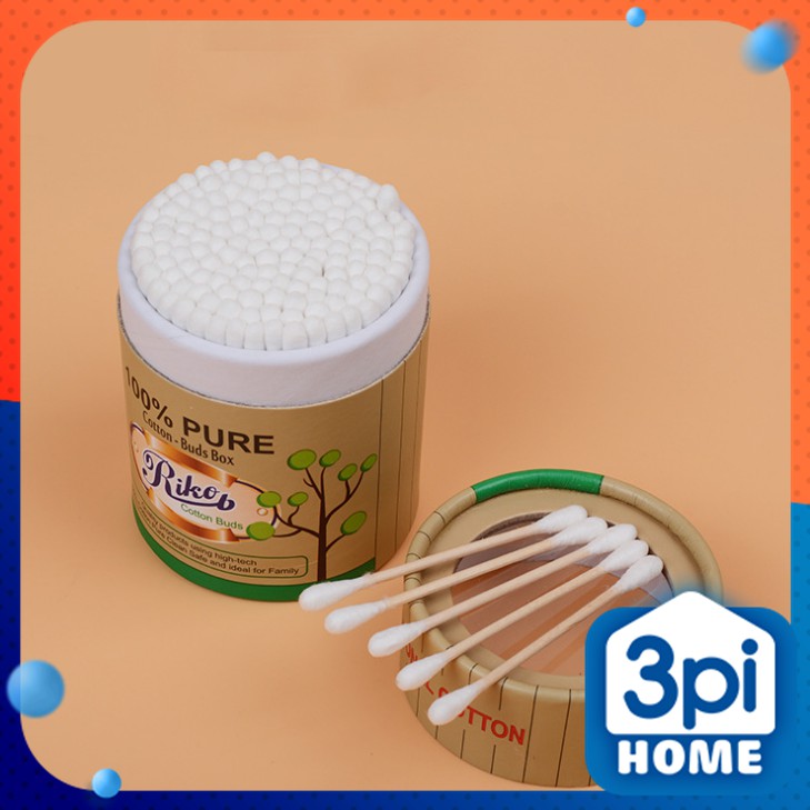 Tăm bông Cotton Buds hộp 150 que thân gỗ (dùng cho người lớn)