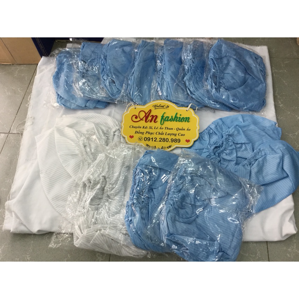 Bọc Giay Phòng Sạch Màu Xanh, Trắng _ Hình Chụp Thật