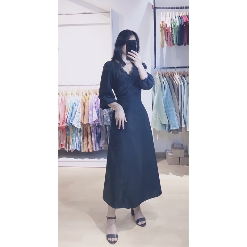 Đầm Dự Tiệc Cưới Đẹp, Đầm Cô Dâu Màu Trắng, phối ren, maxi tay dài, thiết kế riêng của SanMay-VD029 | BigBuy360 - bigbuy360.vn