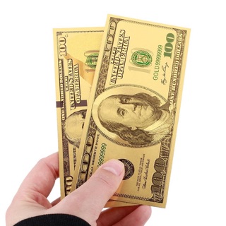 Tiền USD mạ vàng 100 đô