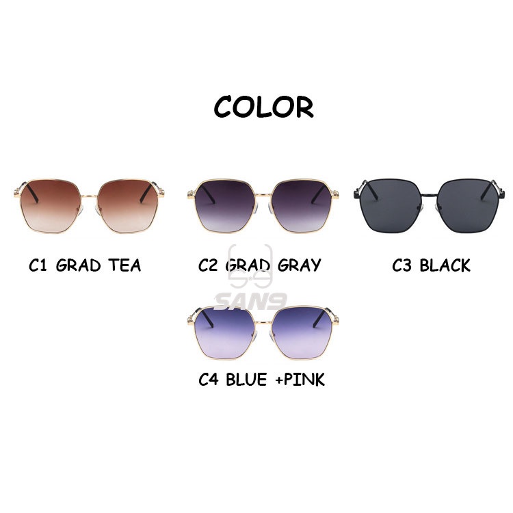 Kính mát gọng kim loại chống tia UV400 thời trang cho nữ