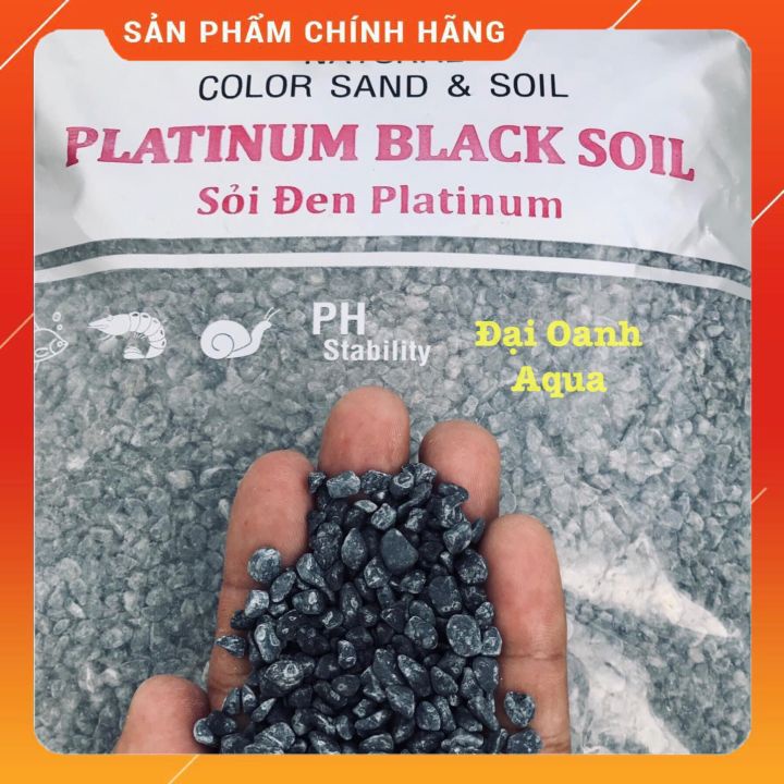 500gr Sỏi Đen Platinum - Sỏi Trải Nền Trang Trí Bể Cá, Bể Thủy Sinh