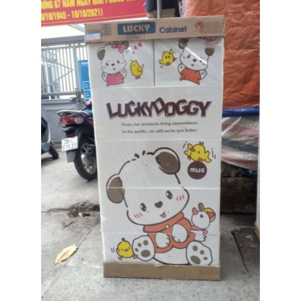 🦚Tủ nhựa Lucky và happy Việt nhật 5 tầng 6 ngăn 60*48*124cm3D nhiều mẫu